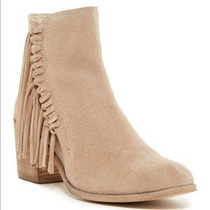 Fringe Ankle Boot - Almond